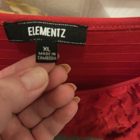Elementz Red Ruffle Top - Picture 2 of 2